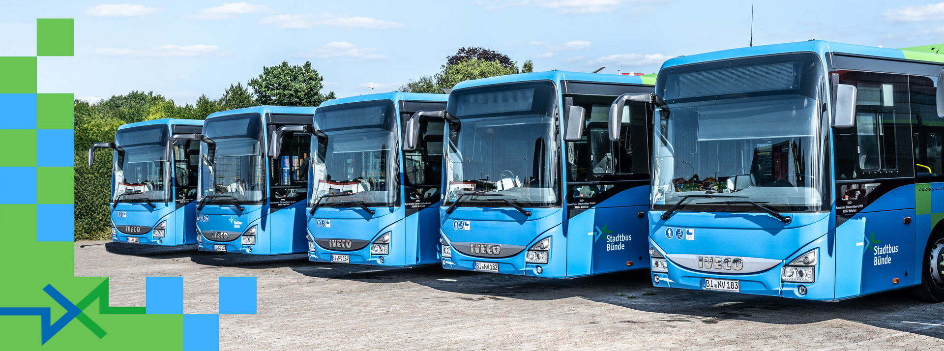 Ansicht des Fuhrparks der Bünder Busse.